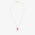 Netali Nissim silver mini hamsa necklace Fluo pink