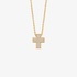 Chiara Ferragni small cross with white chrystals gold plated