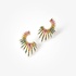 Gold ray earrings with colourful tourmaline and diamonds