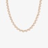 Pink gold heart riviera necklace with diamonds