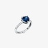Chiara Ferragni silver ring with blue heart