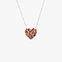 Gold ruby heart pendant with sapphires