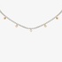 White gold tennis necklace with yellow diamond drops