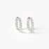 Bold oval diamond hoops