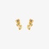 Gold  Set Fancy Yellow Diamonds multi cuts stud earrings