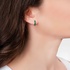 White gold emerald hoops
