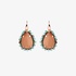 Fashionable earrings with semi-precious stones and silver clasp