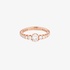 pink gold band ring with diamonds