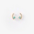 Tiny gold studs with turquoise and diamonds