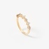 Thin gold ring with diamonds