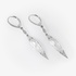 Fine modern white gold earrings with white topaz and diamonds