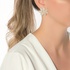 Large moonstone flower earrings
