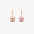 Silver Faberge egg earrings with red zircons