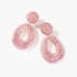 Big drop shaped earrings with pink sapphires and diamonds