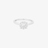 White gold invisible setting ring with diamonds