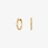 Small gold hoops with diamonds