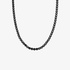 Long black diamond tennis necklace