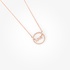 Pink gold "LOVE" pendant with diamonds