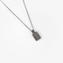 Mens silver pendant with black diamonds