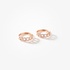 Pink gold chain-like hoops