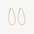 Gold pear shaped hoops with diamonds