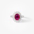 Classic ruby rosette ring
