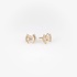 Gold earrings with baguette diamonds