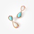 Beautiful combo earrings with turquoise and opal