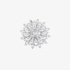 white gold flower ring with diamonds