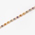 Gold rainbow sapphire bracelet with diamond flowers