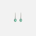 Earrings in white gold with oval emeralds and diamonds