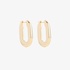 Unique oval gold hoops