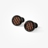 Cufflinks with red carbon fibre