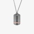 Men's titanium tag pendant with diamonds