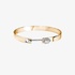 Gold bangle bracelet with Marquise diamond