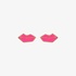 Netali Nissim silver  mini lips earrings fuchsia