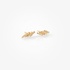 Small gold studs with diamonds