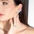 white gold crawler earrings with diamonds