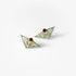 Titanium triangle stud earrings with semi precious stones