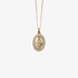 Pendant madonna in yellow gold with diamonds
