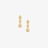 Dangle bezel earrings with yellow diamonds