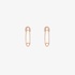 Pink gold safety pin earrings