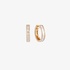 Gold hoops with baguette diamonds