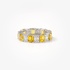 Yellow sapphire shine in a band