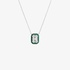 White gold pendant with diamonds and emeralds