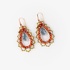 Fashionable earrings made of semi-precious stones and silver clasp