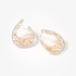 White gold earrings with baguette diamonds in gold setting