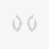 White gold marquise shaped earrings with diamonds