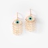 Evil eyes earrings with gold tassels