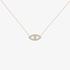 Gold evil eye pendant with diamonds
